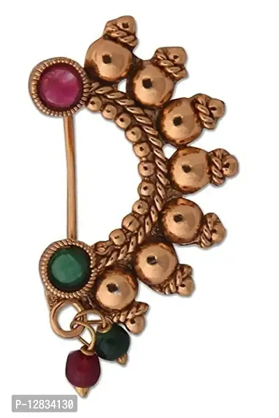 Buy online Gold Metal Naath Nose Pin from fashion jewellery for Women by  Shrungarika for ₹359 at 49% off | 2024 Limeroad.com