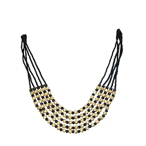 GARGISH Plated Moti Stylish five layer Necklace for Girls/ Women