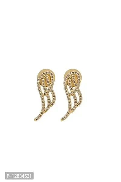 Gargish Trending Gold Plated AD Earcuff Earrings For Girls and Women-thumb0