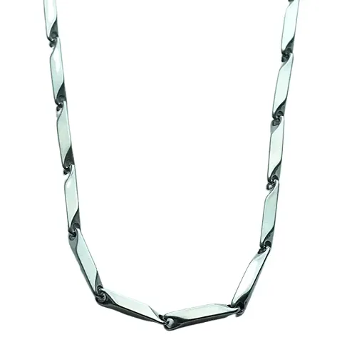 Gargish Stainless Steel Stylish Rice Chain Necklace for Men and Boys