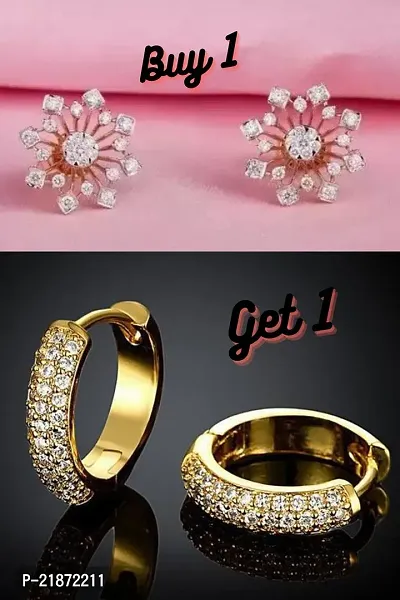 Stylish American Diamond Earrings Combo For Girls And Womens