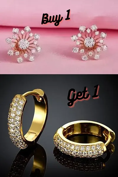 Stylish American Diamond Earrings Combo For Girls And Womens