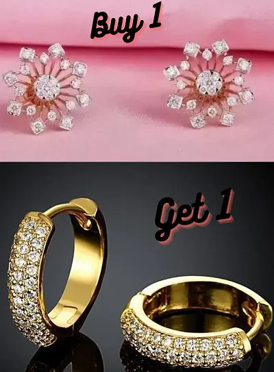 Stylish American Diamond Earrings Combo For Girls And Womens