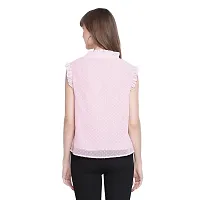 DRAAX fashions Women Pink Net Layered Top-thumb3