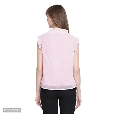 DRAAX fashions Women Pink Net Layered Top-thumb4