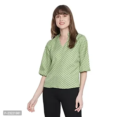 DRAAX fashions Women Green Full Sleeves Top