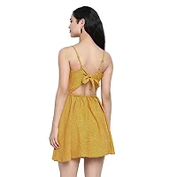 DRAAX fashions Women Yellow Embellished Dress-thumb3