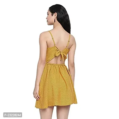 DRAAX fashions Women Yellow Embellished Dress-thumb4