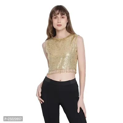 DRAAX fashions Women Sequin Crop Top