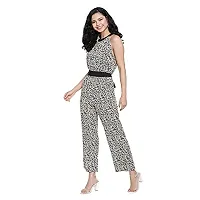 DRAAX fashions Women Peach Printed Floral Jumpsuit-thumb1