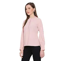 DRAAX fashions Women Pink Solid Top (XXL; Pink)-Fullsleeve-thumb1