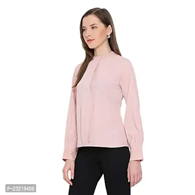 DRAAX fashions Women Pink Solid Top (XXL; Pink)-Fullsleeve-thumb2