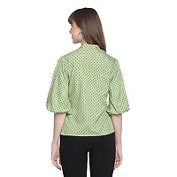 DRAAX fashions Women Green Full Sleeves Top-thumb3