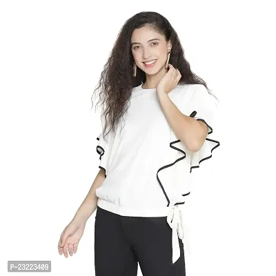 DRAAX fashions Women White Casual Top (L; White)-thumb3