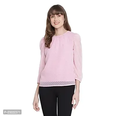 DRAAX fashions Women Light Pink Full Sleeves Top(M;Pink)