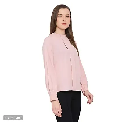 DRAAX fashions Women Pink Solid Top (XXL; Pink)-Fullsleeve-thumb3