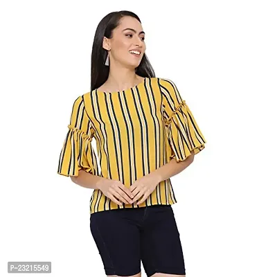 DRAAX fashions Women Yellow Embellished Top-thumb0