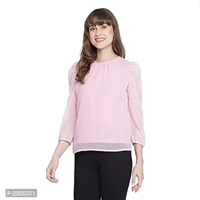 DRAAX fashions Women Light Pink Full Sleeves Top(M;Pink)-thumb2