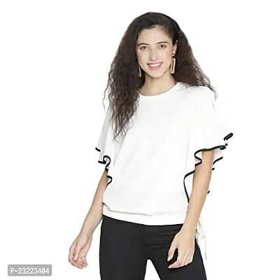 DRAAX fashions Women White Casual Top (S; White)