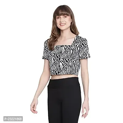 DRAAX fashions Women Printed Crop Top-thumb2