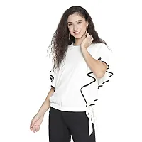 DRAAX fashions Women White Casual Top (M; White)-thumb2