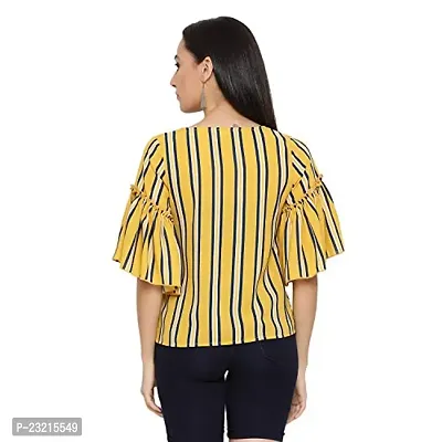 DRAAX fashions Women Yellow Embellished Top-thumb4