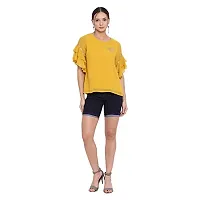 DRAAX fashions Women Yellow Embellished Top-thumb4