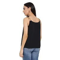 DRAAX fashions Women Black Solid Top with Laces-thumb3