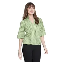 DRAAX fashions Women Green Full Sleeves Top-thumb2