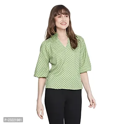 DRAAX fashions Women Green Full Sleeves Top-thumb3