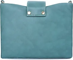 Stylish Green PU Solid Handbags For Women-thumb1