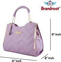 Stylish Purple PU Solid Handbags For Women-thumb4