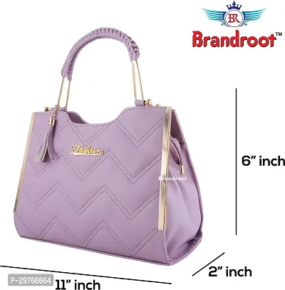 Stylish Purple PU Solid Handbags For Women-thumb5