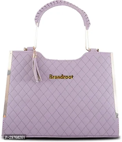 Stylish Purple PU Solid Handbags For Women