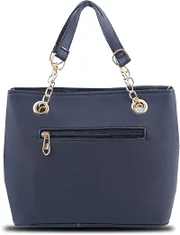 Stylish Black PU Solid Handbags For Women-thumb1