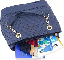 Stylish Black PU Solid Handbags For Women-thumb3