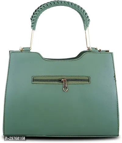 Stylish Green PU Solid Handbags For Women-thumb2