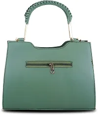 Stylish Green PU Solid Handbags For Women-thumb1