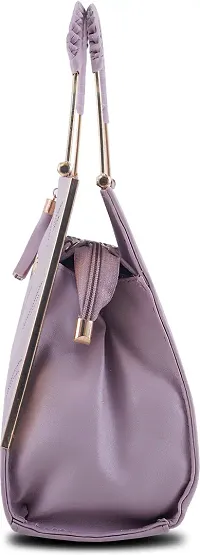 Stylish Purple PU Solid Handbags For Women-thumb2