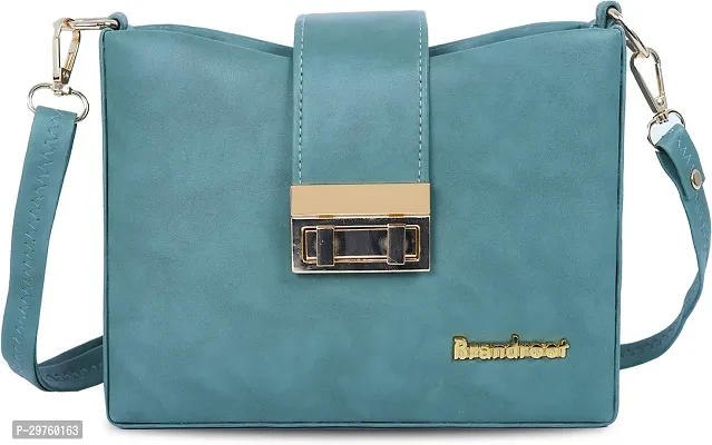 Stylish Green PU Solid Handbags For Women