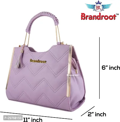 Stylish Purple PU Solid Handbags For Women-thumb5