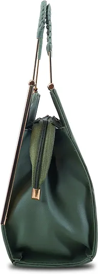 Stylish Green PU Solid Handbags For Women-thumb2