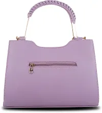 Stylish Purple PU Solid Handbags For Women-thumb3