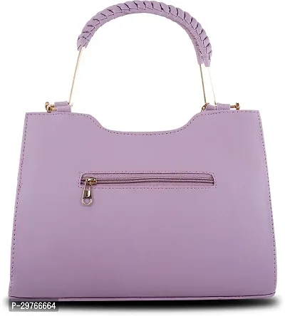 Stylish Purple PU Solid Handbags For Women-thumb4