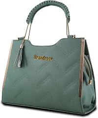 Stylish Green PU Solid Handbags For Women-thumb4