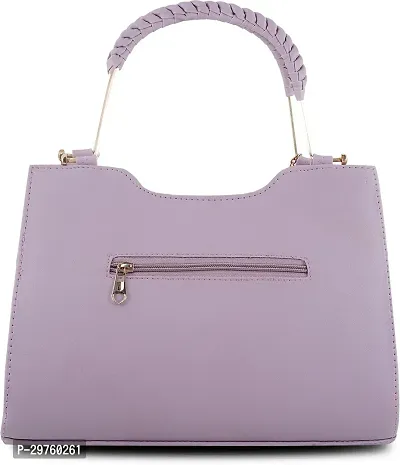 Stylish Purple PU Solid Handbags For Women-thumb2