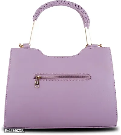 Stylish Purple PU Solid Handbags For Women-thumb2