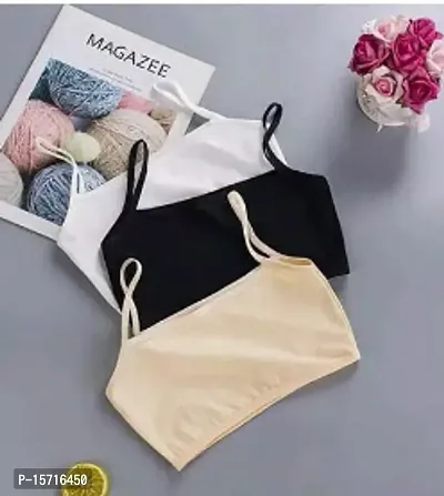 Buy Stylish Multicoloured Cotton Blend Solid Bras For Women Pack