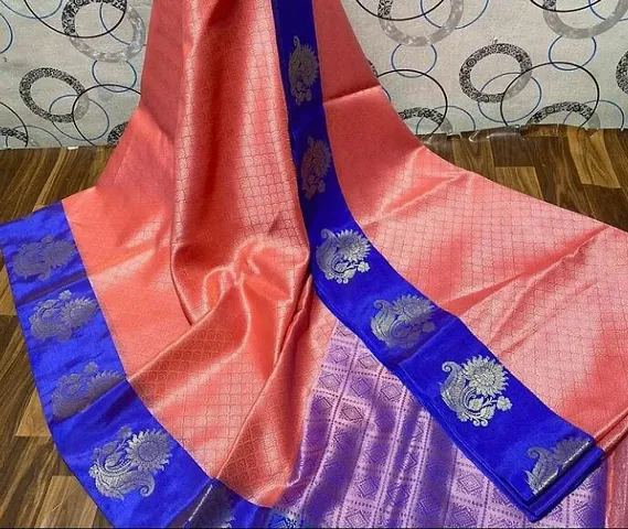 Trending Art Silk Saree with Blouse piece 