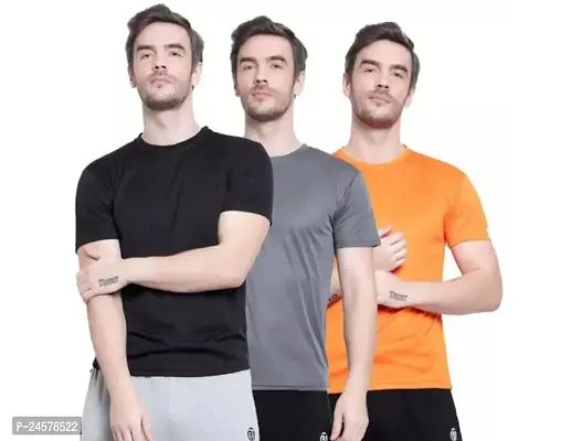 Reliable Polyester Tees For Men Pack Of 3